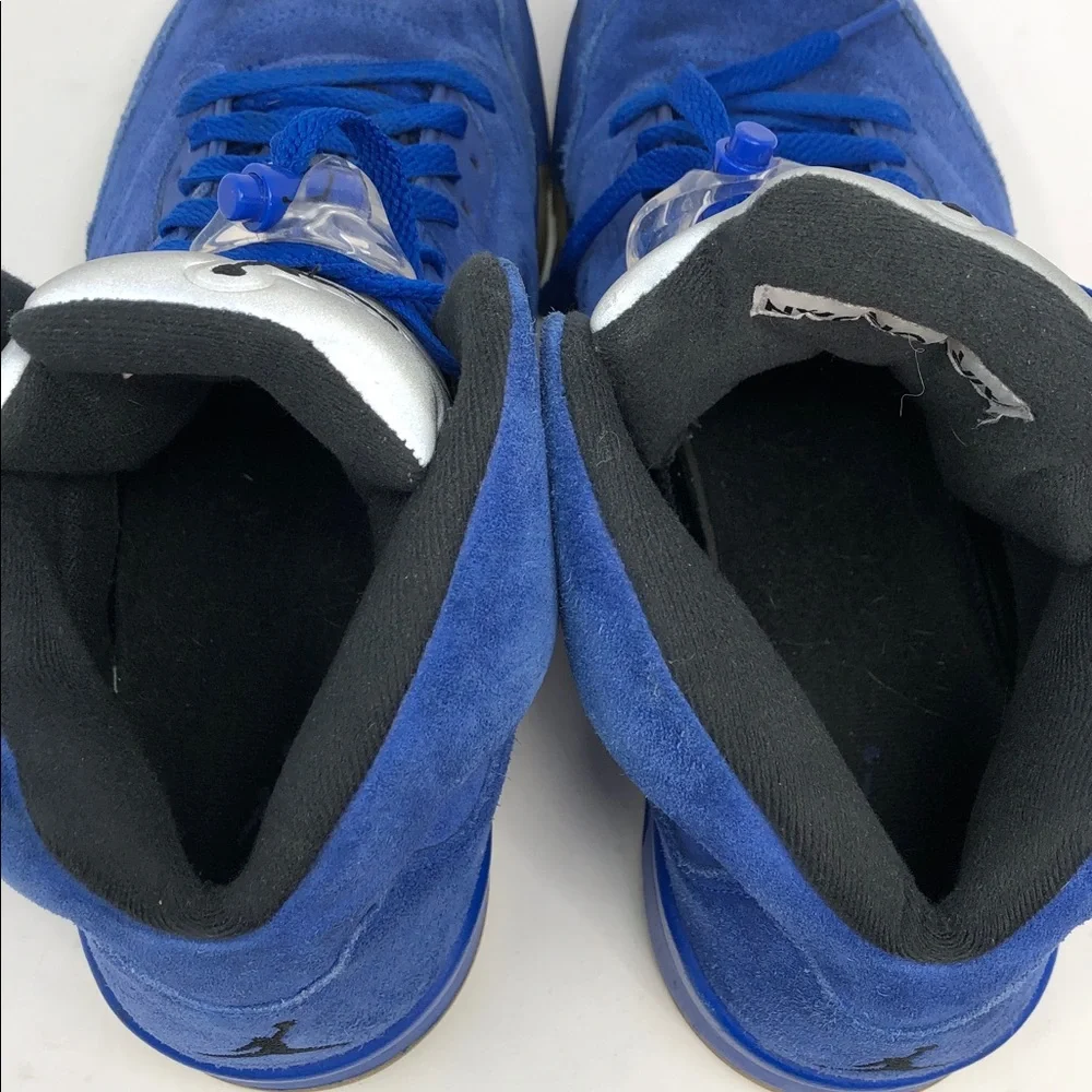 Air Jordan 5 Retro Blue Suede 136027-401 Authentic Men’s Sneakers - Size 11.5